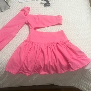 pink dress with cut outs size xs